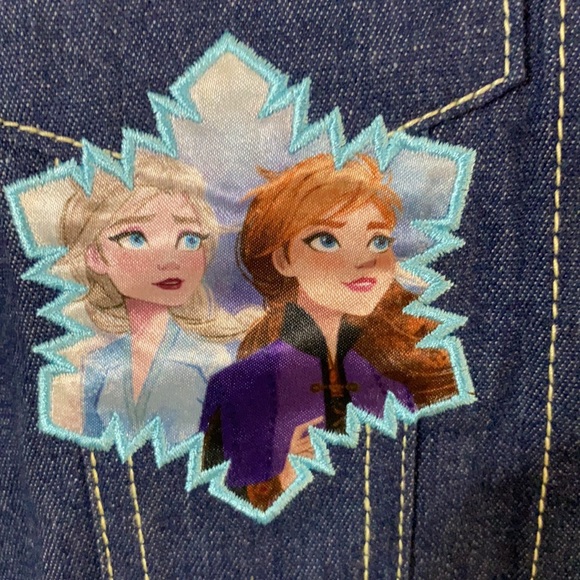 NWT Frozen 2 French terry Denim Jacket size 6 - Picture 4 of 6